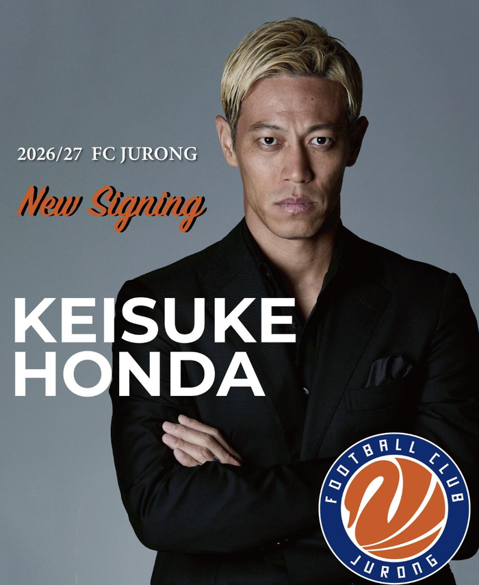 40岁本田圭佑加盟新加坡联赛 创12国联赛纪录